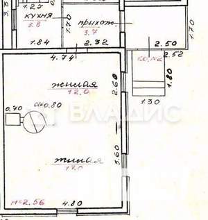 Дом 39м², 1-этажный, участок 4 сот.