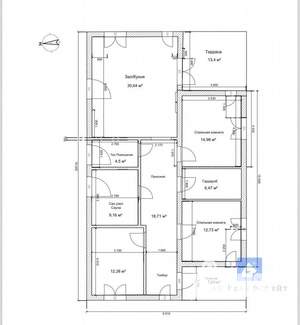 Дом 134м², 1-этажный, участок 7 сот.