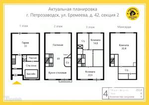 Таунхаус 253м², 3-этажный, участок 2 сот.