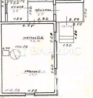 Дом 39м², 1-этажный, участок 4 сот.  