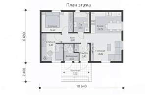 Дом 60м², 2-этажный, участок 8 сот.  