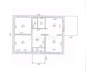 Дом 78м², 1-этажный, участок 9 сот.  
