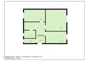 Дом 123м², 2-этажный, участок 7 сот.  