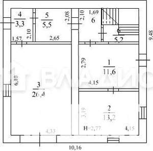 Дом 290м², 2-этажный, участок 13 сот.  