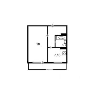 1-к квартира, на длительный срок, 34м2, 5/5 этаж