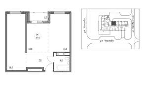 2-к квартира, вторичка, 58м2, 7/12 этаж