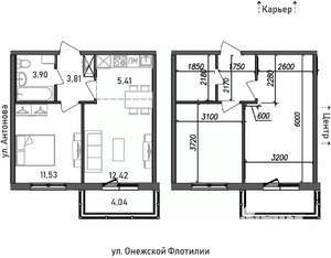 2-к квартира, вторичка, 41м2, 3/17 этаж