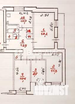 4-к квартира, вторичка, 78м2, 3/3 этаж