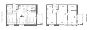 3-к квартира, строящийся дом, 61м2, 11/14 этаж