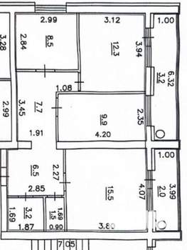 4-к квартира, вторичка, 65м2, 3/5 этаж