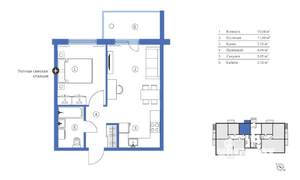 2-к квартира, вторичка, 43м2, 4/9 этаж