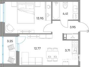 2-к квартира, вторичка, 42м2, 3/7 этаж