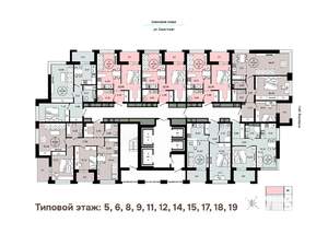 2-к квартира, вторичка, 47м2, 19/25 этаж