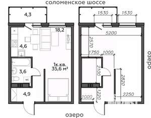 1-к квартира, строящийся дом, 36м2, 12/25 этаж