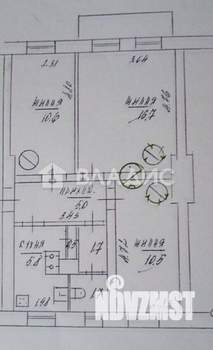 3-к квартира, вторичка, 53м2, 2/2 этаж