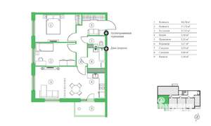 3-к квартира, вторичка, 76м2, 7/7 этаж