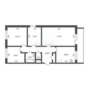 4-к квартира, вторичка, 71м2, 9/9 этаж