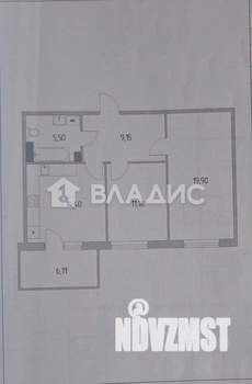 3-к квартира, вторичка, 66м2, 2/5 этаж