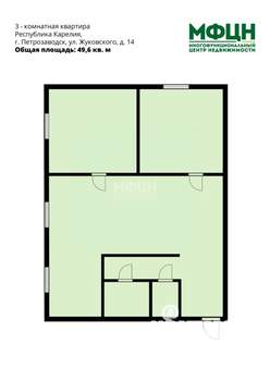 3-к квартира, вторичка, 50м2, 1/5 этаж