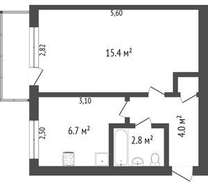 1-к квартира, вторичка, 29м2, 5/5 этаж