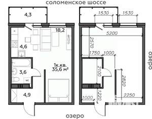 1-к квартира, строящийся дом, 36м2, 7/25 этаж