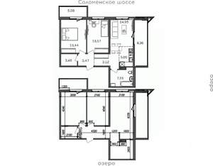 3-к квартира, строящийся дом, 80м2, 9/9 этаж