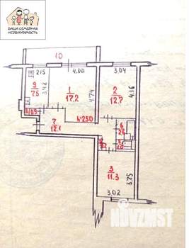 3-к квартира, вторичка, 72м2, 9/9 этаж