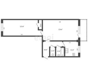 2-к квартира, вторичка, 45м2, 3/5 этаж