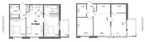 3-к квартира, строящийся дом, 61м2, 12/14 этаж