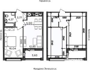 2-к квартира, строящийся дом, 46м2, 5/8 этаж