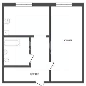 1-к квартира, вторичка, 32м2, 3/3 этаж