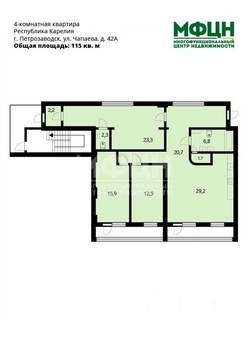 4-к квартира, вторичка, 115м2, 21/21 этаж