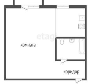 1-к квартира, вторичка, 31м2, 4/5 этаж