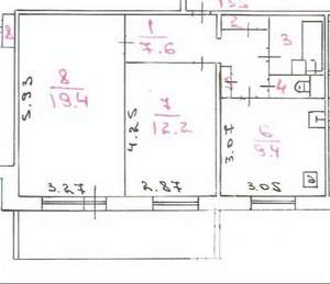 2-к квартира, вторичка, 53м2, 4/10 этаж