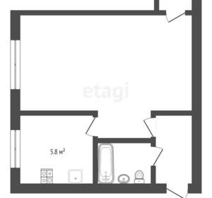 1-к квартира, вторичка, 31м2, 4/5 этаж