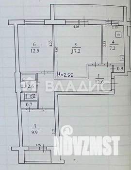 3-к квартира, вторичка, 65м2, 9/9 этаж