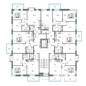 3-к квартира, вторичка, 62м2, 2/5 этаж