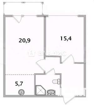 2-к квартира, вторичка, 57м2, 12/18 этаж