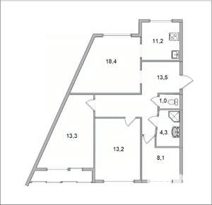 4-к квартира, вторичка, 85м2, 5/9 этаж