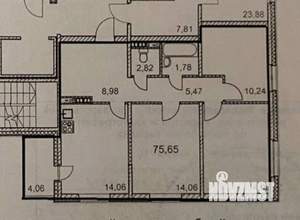3-к квартира, вторичка, 76м2, 5/6 этаж