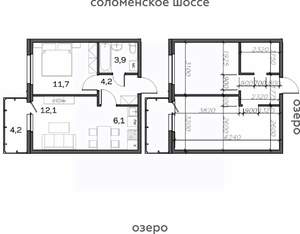 2-к квартира, вторичка, 42м2, 4/21 этаж