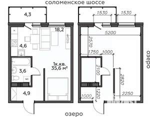 1-к квартира, строящийся дом, 36м2, 4/25 этаж