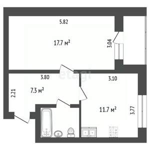 1-к квартира, вторичка, 41м2, 1/5 этаж