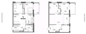 3-к квартира, строящийся дом, 59м2, 12/14 этаж