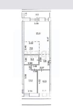 3-к квартира, вторичка, 70м2, 3/3 этаж
