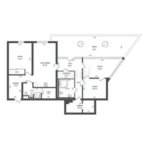 4-к квартира, вторичка, 136м2, 2/19 этаж