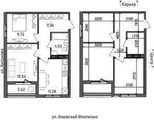 2-к квартира, строящийся дом, 50м2, 16/17 этаж