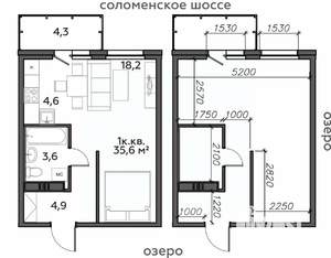 1-к квартира, строящийся дом, 36м2, 14/25 этаж