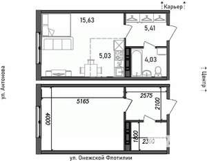 1-к квартира, строящийся дом, 30м2, 17/17 этаж