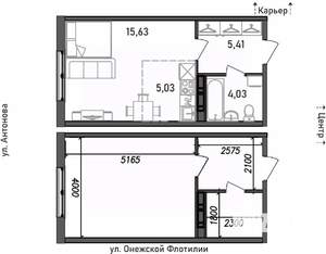 1-к квартира, строящийся дом, 30м2, 10/17 этаж